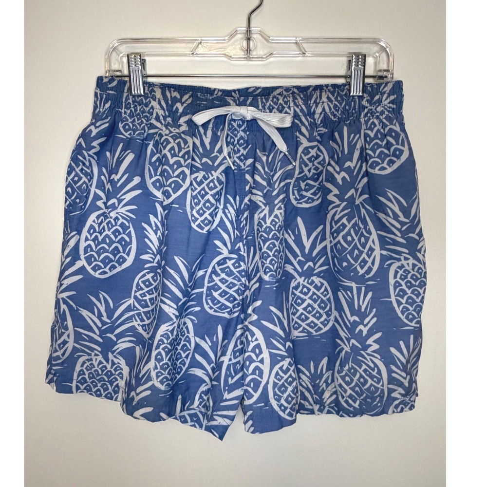 Chubbies Mens Blue Pineapple Print Swim Trunks Shorts 5.5 Inseam L Beaxh Summer